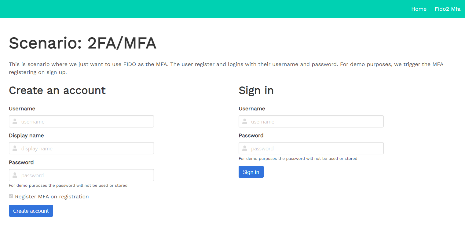 My Notebook: FIDO2 MFA in ASP.NET Core